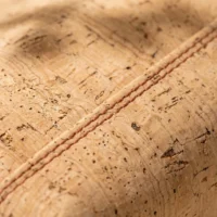 Boxy Wash Pouch, close-up of the cork grain