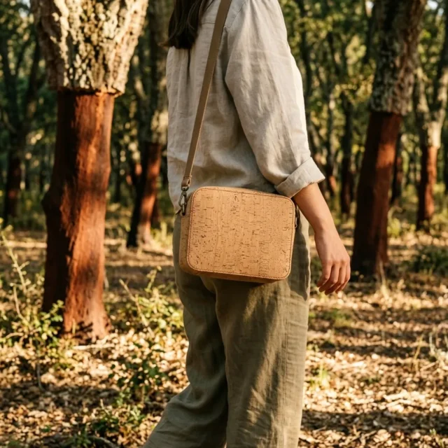 Grain Box Bag in use, under cork oaks