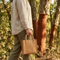 Harvest Mini Tote in use, under cork oaks