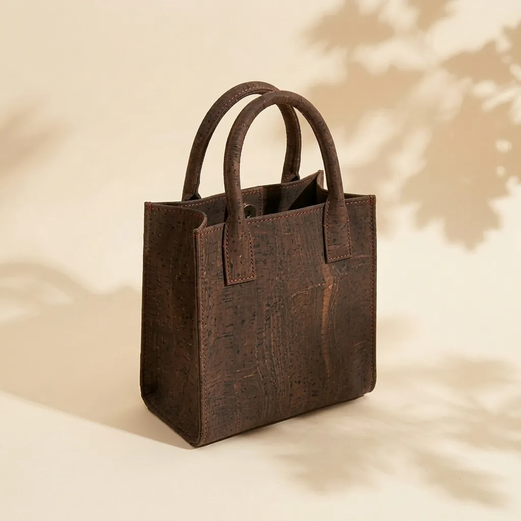 Harvest Mini Tote in tessuto di sughero Affumicato