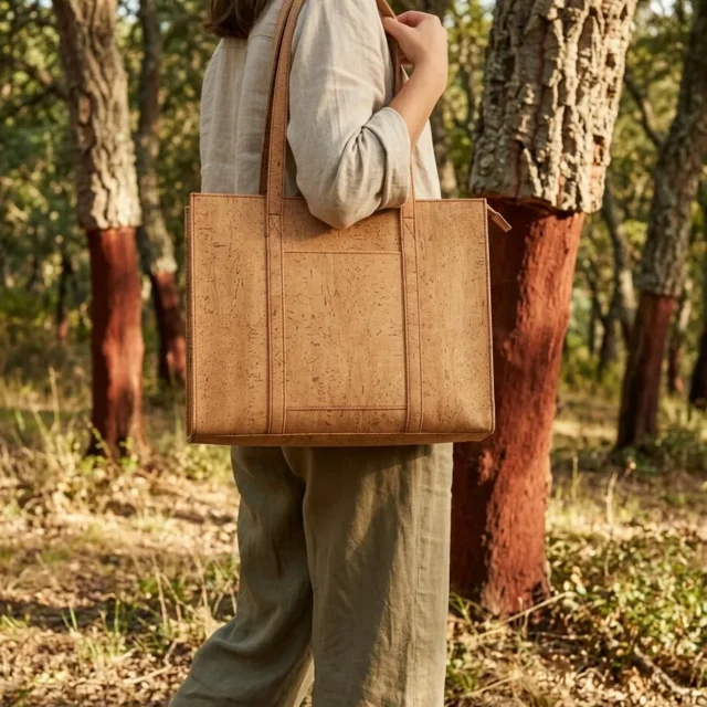 Harvest Tote in use, under cork oaks