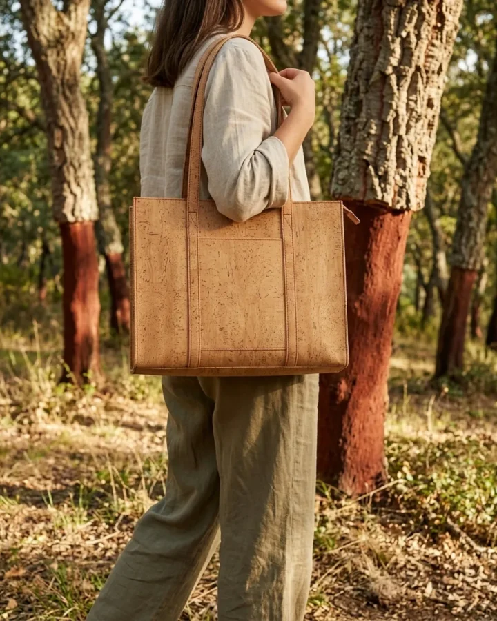 Harvest Tote in use, under cork oaks