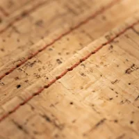 Key & Card Case, close-up of the cork grain