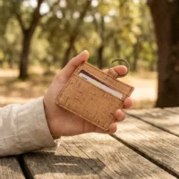 Key & Card Case in use, under cork oaks