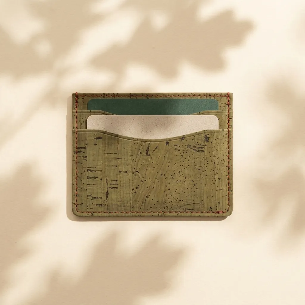Slim kortetui i korkfargen Mosegrønn