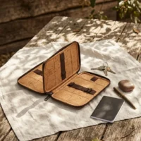 Tech Pouch in use, under cork oaks
