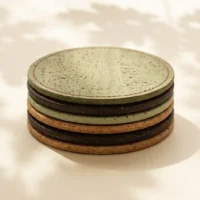 Three-Tone Coasters, Set of 6, inside or side view
