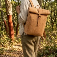 Trunk Backpack in use, under cork oaks