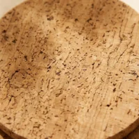 Wide Coasters, Set of 4, close-up of the cork grain