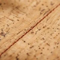 Zip Card Wallet, close-up of the cork grain
